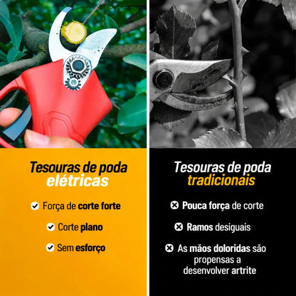 Tesoura de Podar Recarregável de Alta Potência